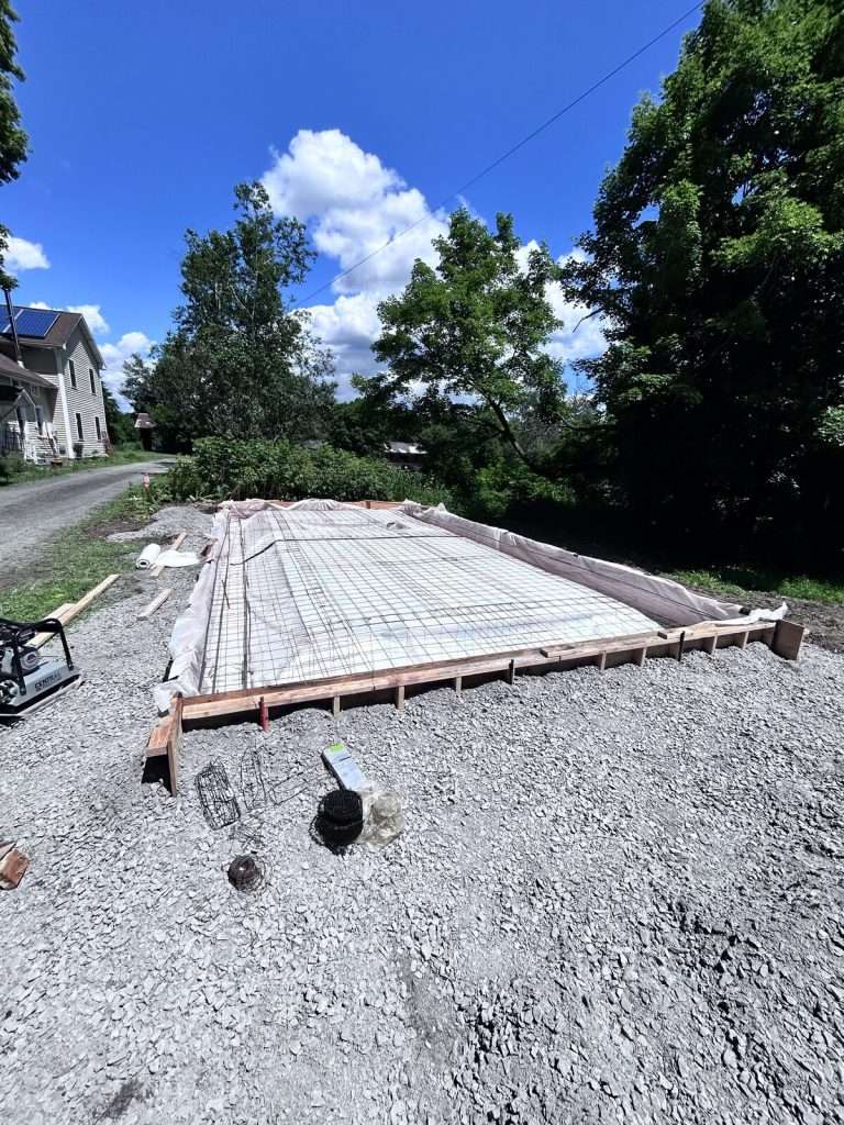 Rebar footing formwork for a new foundation by Oakley Builders & Excavation, Hudson Valley NY